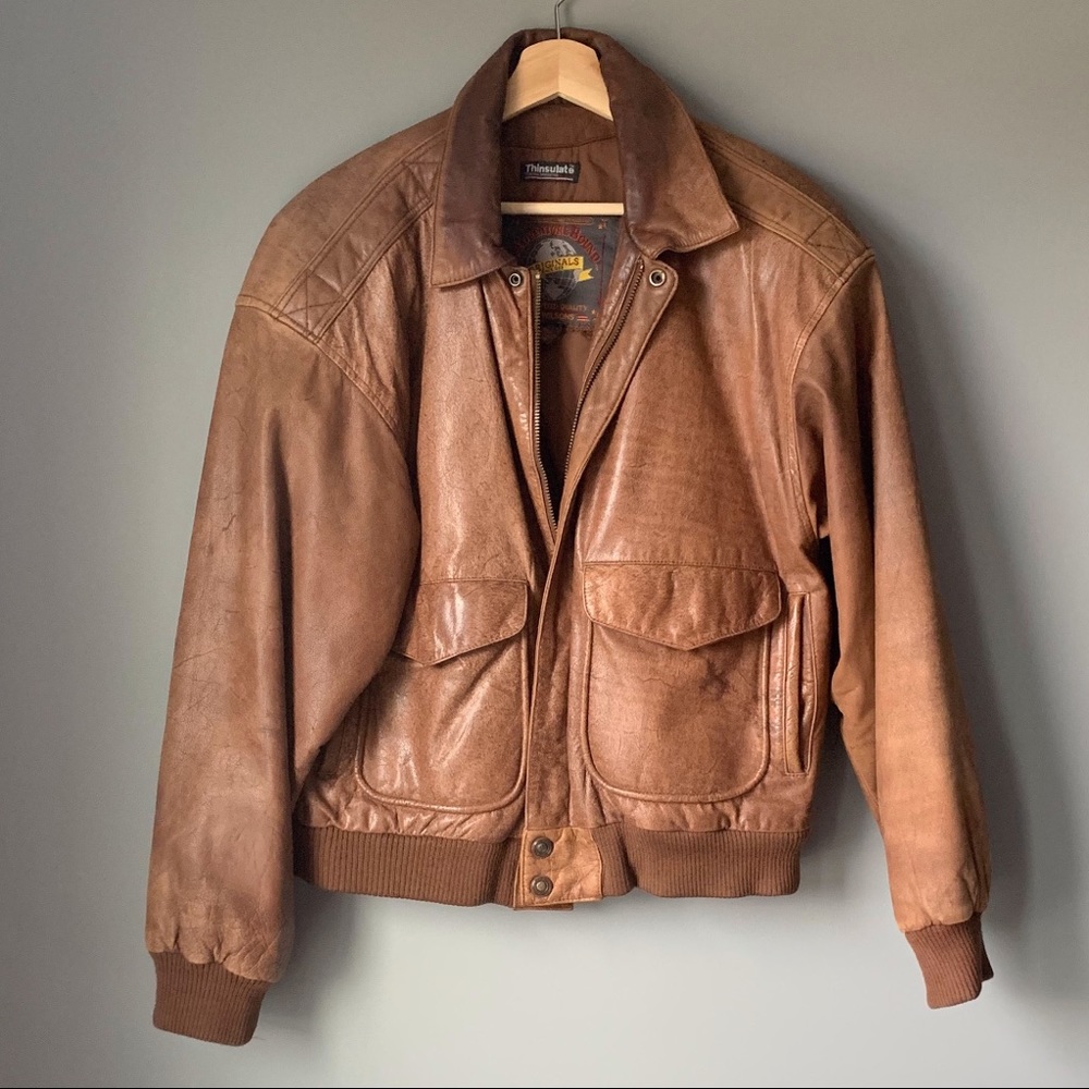 Adventure Bound Mens Leather Jacket Size M